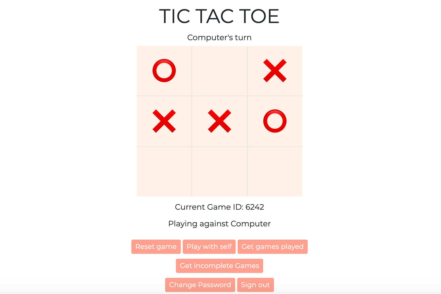 tic tac toe app